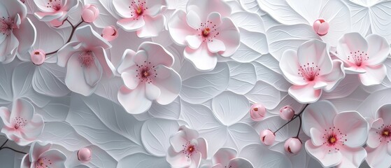Poster - The cherry blossom pattern modern is a flower background.
