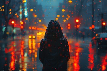 rain city night people water weather street wet dark women season walking raindrop road window background