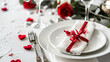 Festive table Fourting for Valentines Day celebration