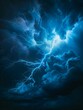 Electricity Drama A Powerful Lightning Bolt Illuminates a Stormy Sky