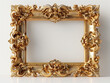 Ornate gold picture frame with intricate baroque details