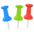 © AnotaiSi - set of blue green red pushpin illustration
