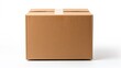 © crazyass - Brown cardboard box on a white background.