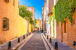 Colorful alley in Aix en Provance view