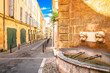 Colorful alley in Aix en Provance view