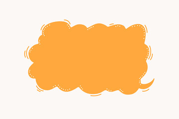Poster - Vector hand drawn funny speech bubble shape. Communication icon. Background for quotes, chats, messages.