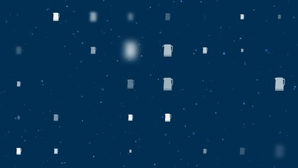 Poster - template animation of evenly spaced kettle symbols of different sizes and opacity. animation of tran