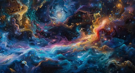  Cosmic Chromatics Colorful Galactic Wallpaper