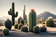 Images of various types of cacti.
Generative ai.
