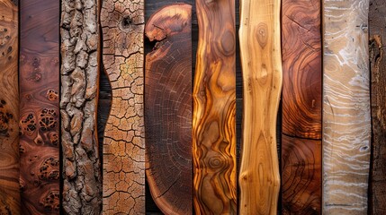Wall Mural -  wood patterns with tactile textures
