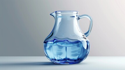 Wall Mural - 3D realistic image of a water jug, clean lighting, isolated on background