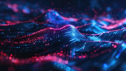 Poster - Close up of a blue and pink wave, perfect for design projects