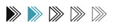 Fototapeta  - Fast Forward icon set. Next arrow button. Play next pointer button sign for UI designs.