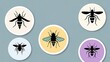 © Octavio - variety of mosquito and fly stickers