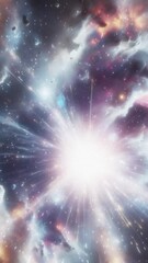 Wall Mural - Cosmic background. Flight to the galaxy.