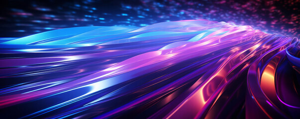 Wall Mural - create a modern abstract painting using bright neon colors. the painting should have a sense of move