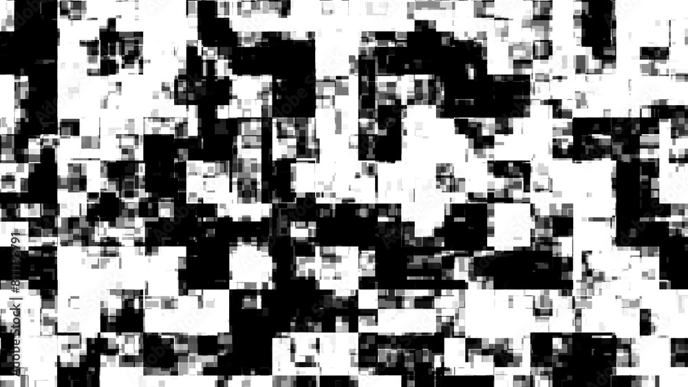 Black and white animated texture noise overlay background.Creative ...