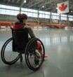 © Karina - Reflective Moment of a Wheelchair Athlete in a Canadian Gymnasium