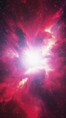 Wall Mural - Cosmic galaxy in far space. Vertical video. 