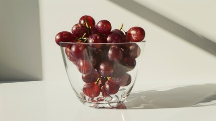 Sticker - Grapes in a glass on a white surface