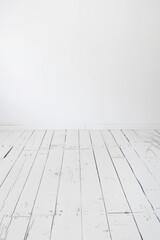 Wall Mural - empty bright interior with a wooden light floor.