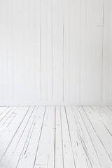 Wall Mural - empty bright interior with a wooden light floor.