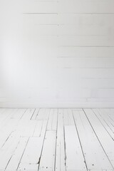 Wall Mural - empty bright interior with a wooden light floor.