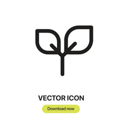 Poster - Herb icon vector. Linear-style sign for mobile concept and web design. Herb symbol illustration. Pixel vector graphics - Vector.	