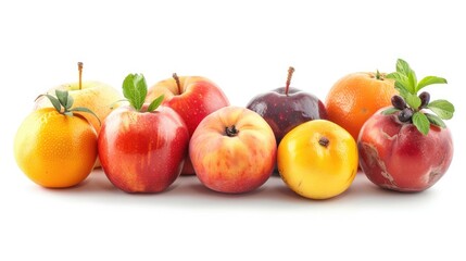 Wall Mural - Fruit that is good for your health and isolated on a white background
