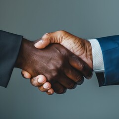 Poster - Corporate success, business handshake in meeting. Hand seals deal, person greets with agreement.