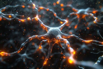 Poster - This visual demonstrates the intricate connections in a digital representation of a cognitive network