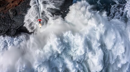 Poster - a surfer riding a wave