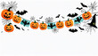 Cute halloween party decoration with copy space