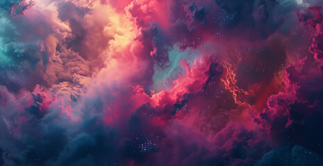 Wall Mural - clouds, galaxy and space with dramatic background of universe for adventure, exploration or fantasy.
