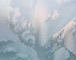 Icicle Symphony: Elegant Frosted Glass Background