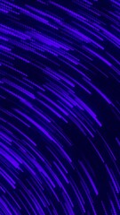Wall Mural - curve wavy particle lines moving and flowing in one direction. abstract blue color particles line mo