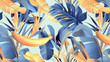 © Vitor - Planta e folhagem tropical azul e amarelo - wallpaper hd