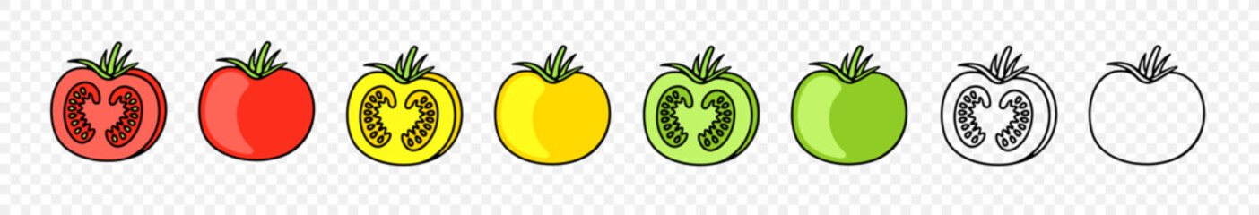 Tomato and tomatoes, love apple, graphic design. Vegetable, fruit, food and meal, vector design and illustration