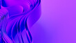 Violet layers of cloth or paper warping. Abstract fabric twist. 3d render illustration