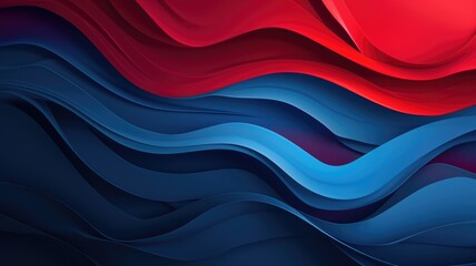 The abstract picture of the two colours of blue and red colours that has been created in form of the waving shiny smooth satin fabric that curved and bend around this beauty abstract picture. AIGX01.