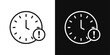 © Vector - Urgent Alarm Icon Set. Exclamation Alert Vector Symbol