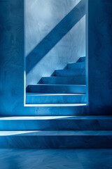 Poster - corporate event invitation with a light blue to dark blue gradient, setting a professional tone,