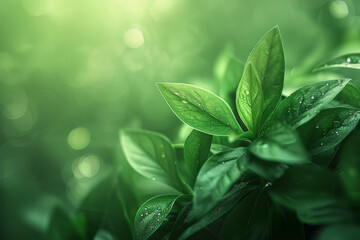 Leinwandbilder - Website header for a clean energy company, with a green gradient that communicates commitment to sustainability,