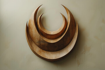 Poster - Corporate logo on a beige to dark brown gradient background, representing stability and professionalism,