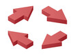 Red isometric pointers. Mouse cursor.	