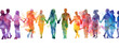 © B-Ast-BRT - People of all colors walking together, inclusive business mindset values dignity and respect for all individuals