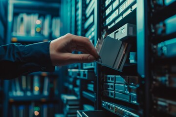 Aufkleber - a ransomware expert decrypting encrypted files from a server, a ransomware expert decrypting encrypt