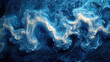 A dark blue and white background with swirling patterns of liquid paint, resembling the surface of an ocean or sea under moonlight. Created with Ai