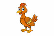 grouse chicken cartoon vector illustration