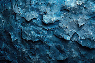 Wall Mural - Abstract blue rock texture background, with a dark navy and light azure color scheme. Created with Ai